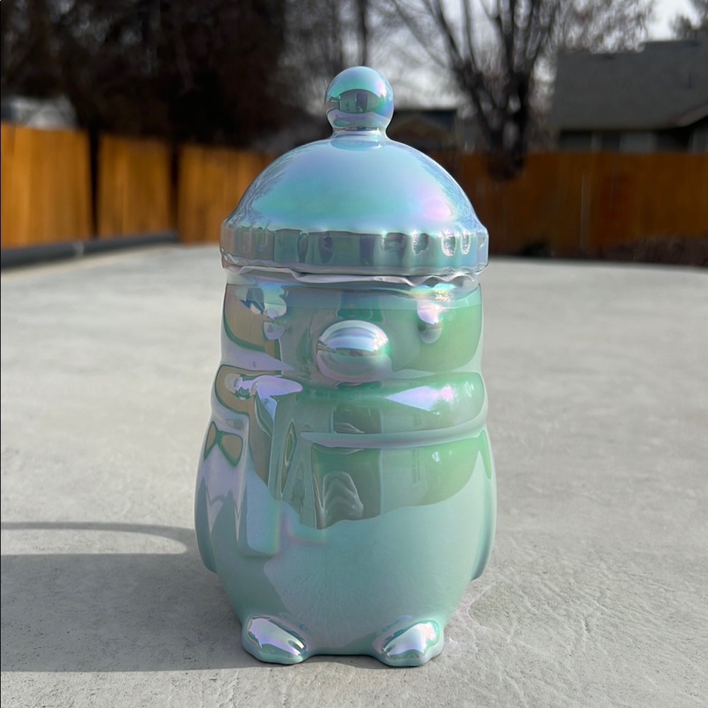 Starbucks Iridescent Ceramic Penguin with removable hat topper
